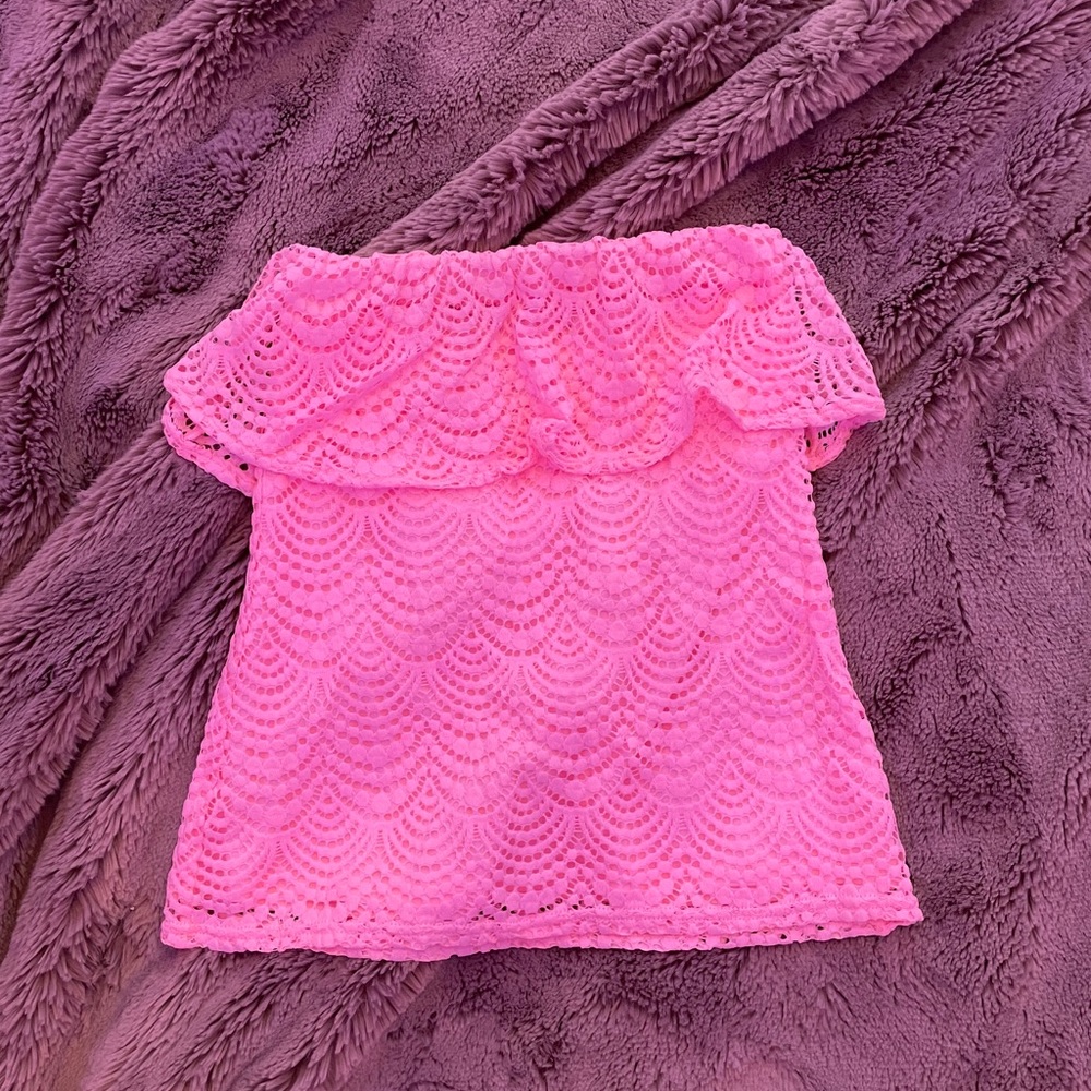 Pink Lilly Pulitzer flowy tube top never worn